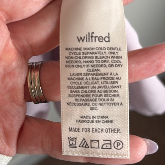 Aritzia Wilfred Tempest Sleeveless Mini Dress Lilac Purple Size Large - Picture 4 of 6